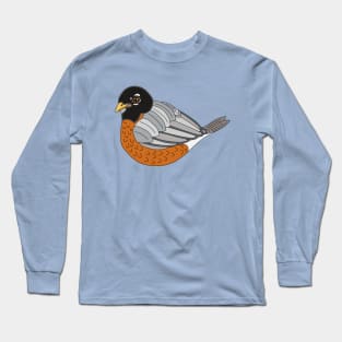 American Robin Cute Chubby Bird Long Sleeve T-Shirt